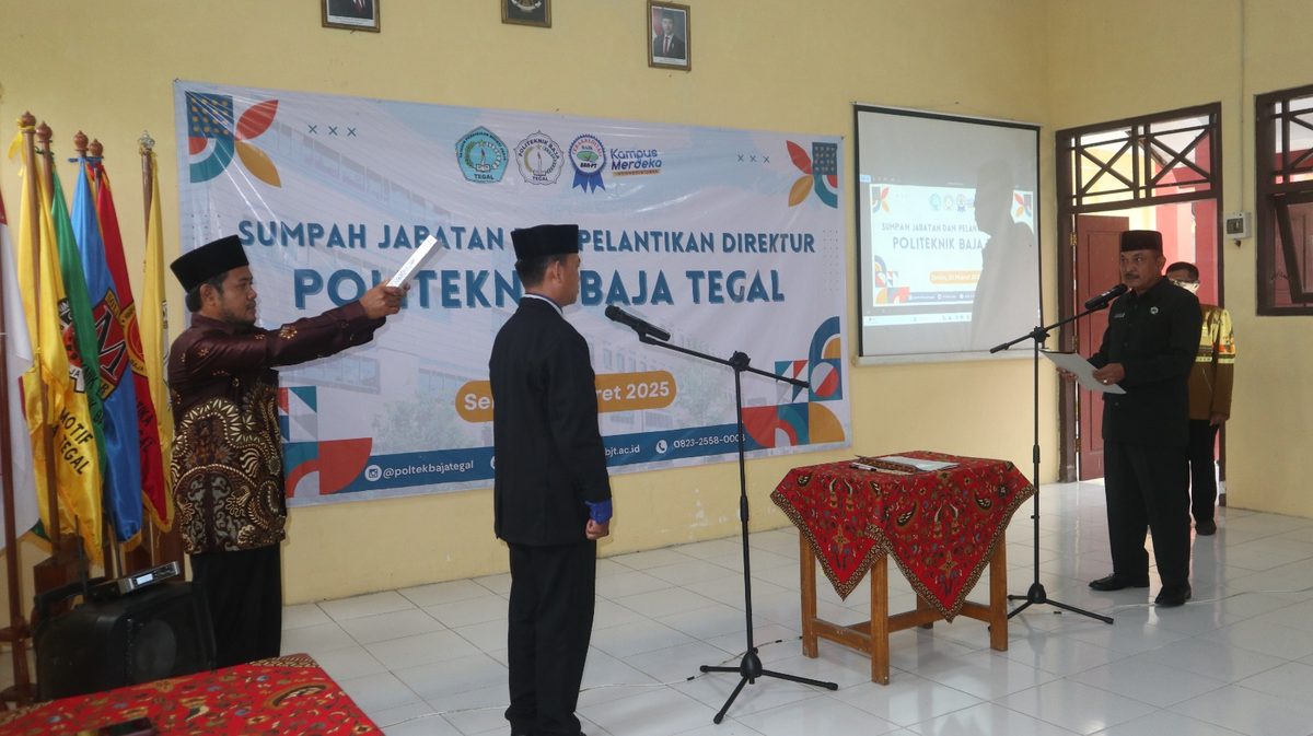 Sumpah Jabatan dan Pelantikan Direktur Politeknik Baja Tegal Periode 2025-2030: Momentum Baru Menuju Pendidikan Vokasi Unggul